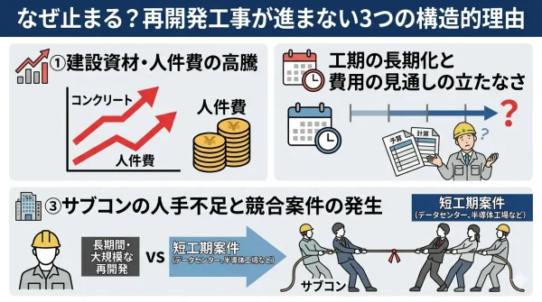 資材高騰・人手不足の要因
