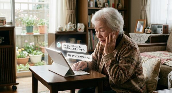 家族への迷惑を考え、一人で抱え込む弱音をAIに打ち明ける