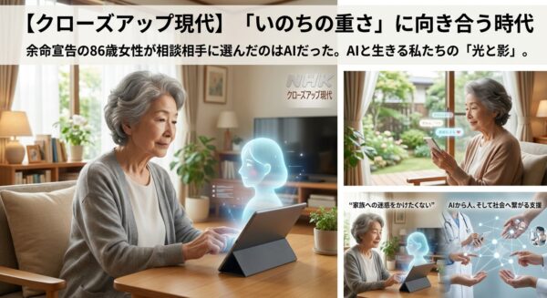 【クローズアップ現代】AIが相談相手「いのちの重さ」に向き合う時代 kurogen-ai-soudan-inochi