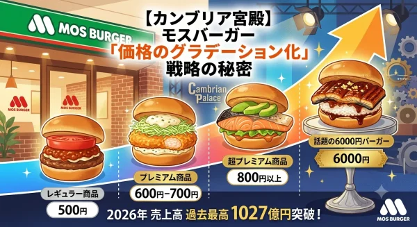 【カンブリア宮殿】モスバーガー「価格のグラデーション化」戦略の秘密【カンブリア宮殿】モスバーガー「価格のグラデーション化」戦略の秘密 mos-burger-price-strategy