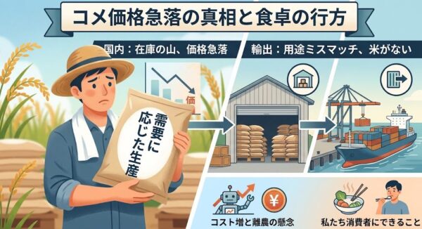 【クローズアップ現代】コメ価格急落と需要に応じた生産「輸出米がない」 kurogen-rice-price-drop-export